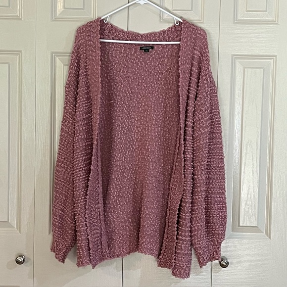 Wild Fable Sweater Open Cardigan Size Medium Popcorn Dusty Pink  Long Sleeve - Picture 1 of 6